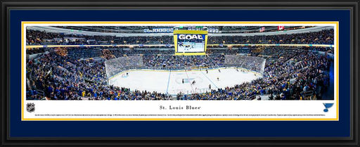 St. Louis Blues Panoramic Poster - Fan Cave Wall Decor  Deluxe Frame