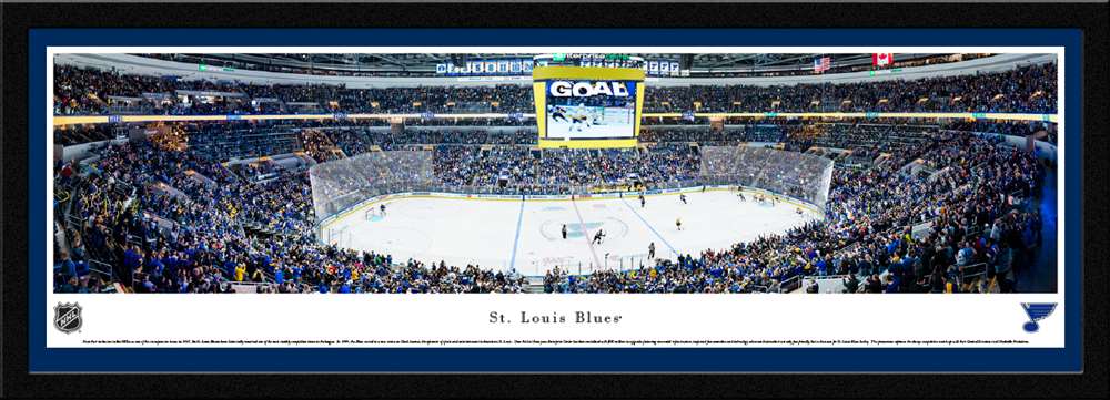 St. Louis Blues Panoramic Poster - Fan Cave Wall Decor  Select Frame