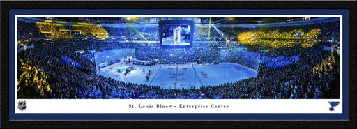 St. Louis Blues Panoramic Poster - Enterprise Center Fan Cave Picture  Select Frame