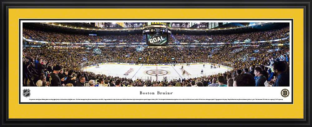 Boston Bruins Panoramic Picture - TD Garden Panorama  Deluxe Frame