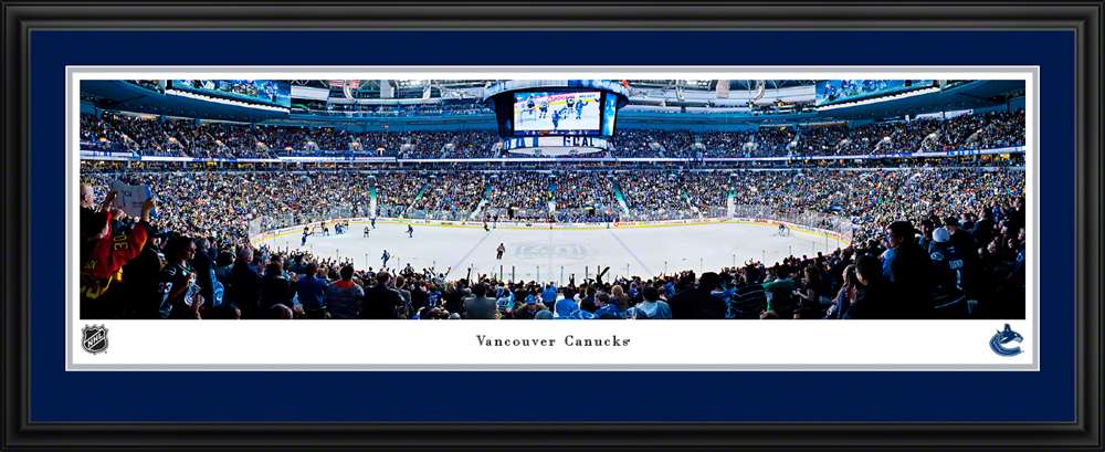 Vancouver Canucks Panoramic - Rogers Arena Picture  Deluxe Frame