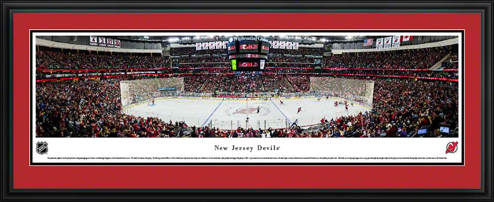 New Jersey Devils Panoramic Picture - Prudential Center NHL Photo  Deluxe Frame