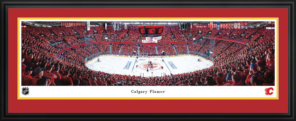 Calgary Flames Panoramic - Scotiabank Saddledome Picture  Deluxe Frame