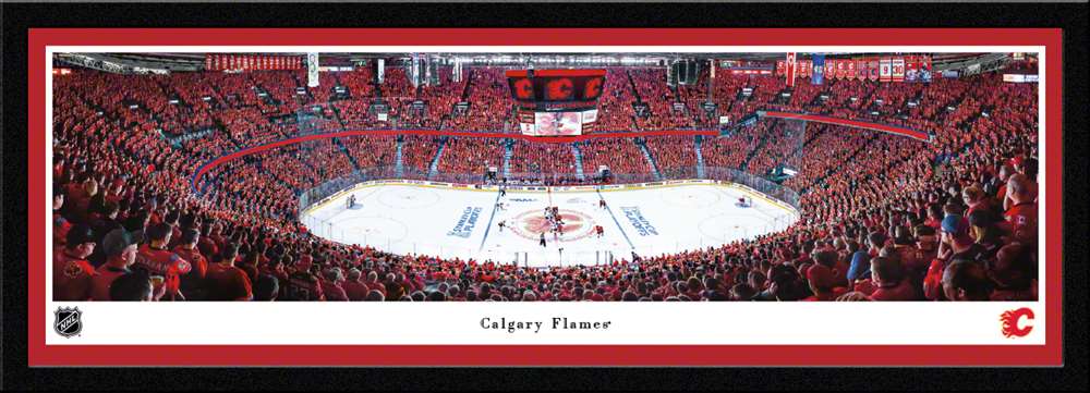 Calgary Flames Panoramic - Scotiabank Saddledome Picture  Select Frame