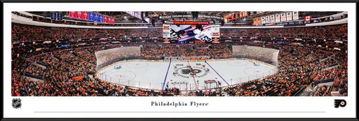 Philadelphia Flyers Panoramic Picture - Wells Fargo Center NHL Fan Cave Decor  Standard Frame