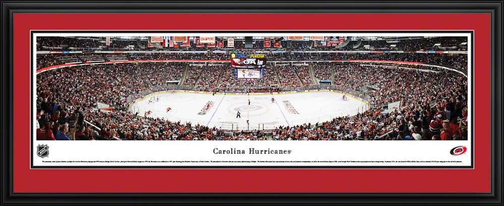 Carolina Hurricanes Panoramic - PNC Arena Picture  Deluxe Frame