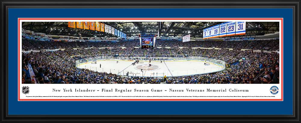 New York Islanders Panorama - Nassau Coliseum Picture  Deluxe Frame