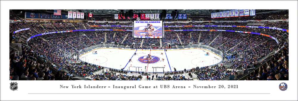 New York Islanders Panoramic Picture - UBS Arena NHL Fan Cave Decor  Unframed