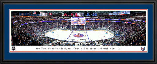 New York Islanders Panoramic Picture - UBS Arena NHL Fan Cave Decor  Deluxe Frame
