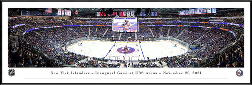 New York Islanders Panoramic Picture - UBS Arena NHL Fan Cave Decor  Standard Frame
