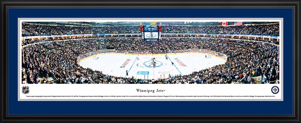 Winnipeg Jets Panoramic - MTS Center Picture  Deluxe Frame