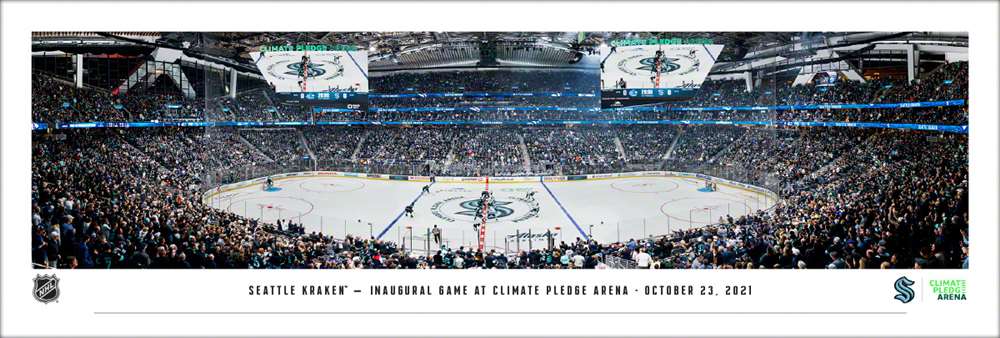 Seattle Kraken NHL Panoramic Picture - Climate Pledge Arena Fan Cave Decor  Unframed
