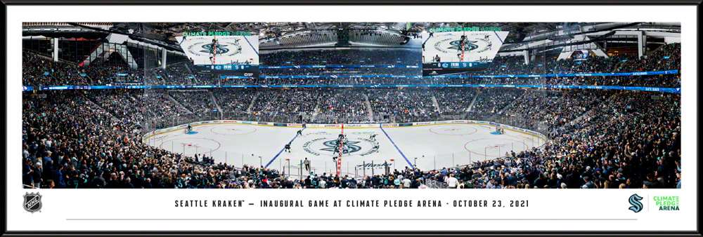 Seattle Kraken NHL Panoramic Picture - Climate Pledge Arena Fan Cave Decor  Standard Frame