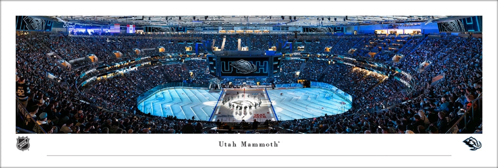 Utah Mammoth - Stick Salute Stadium Panoramic Picture Unframed - 40" x 13 1/2"