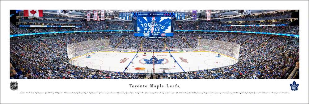 Toronto Maple Leafs Panorama - Scotiabank Arena Fan Cave Wall Decor  Unframed