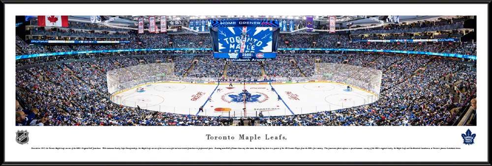Toronto Maple Leafs Panorama - Scotiabank Arena Fan Cave Wall Decor  Standard Frame