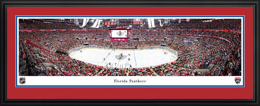 Florida Panthers Panoramic Picture - FLA Live Arena NHL Fan Cave Decor  Deluxe Frame