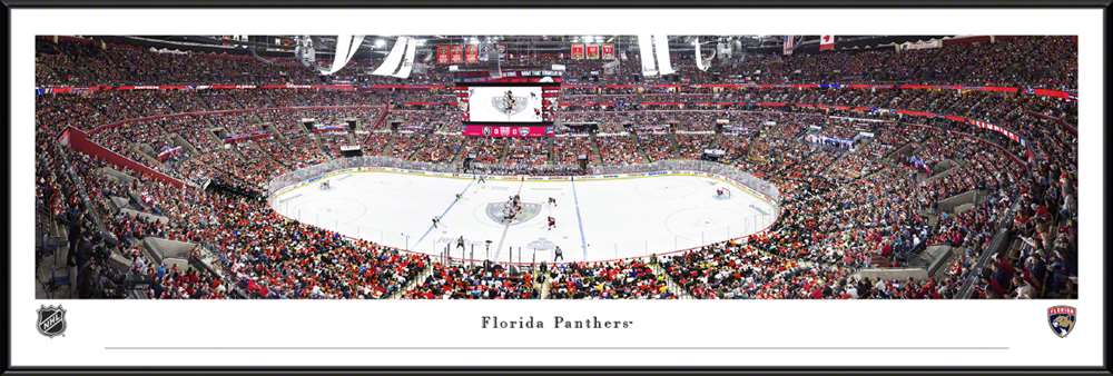 Florida Panthers Panoramic Picture - FLA Live Arena NHL Fan Cave Decor  Standard Frame