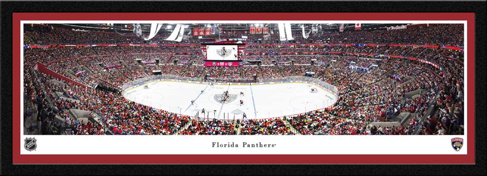 Florida Panthers Panoramic Picture - FLA Live Arena NHL Fan Cave Decor  Select Frame
