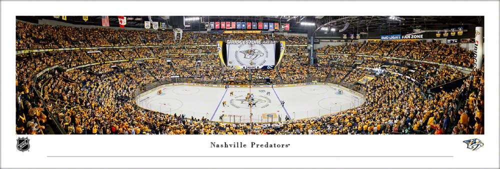 Nashville Predators Panoramic Picture - Bridgestone Arena NHL Fan Cave Decor  Unframed