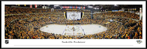 Nashville Predators Panoramic Picture - Bridgestone Arena NHL Fan Cave Decor  Standard Frame