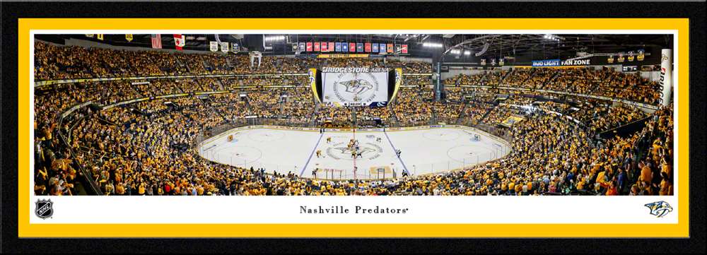 Nashville Predators Panoramic Picture - Bridgestone Arena NHL Fan Cave Decor  Select Frame
