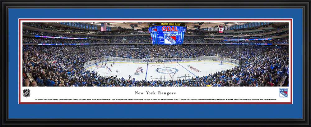 New York Rangers Panoramic Picture - Madison Square Garden Panorama  Deluxe Frame