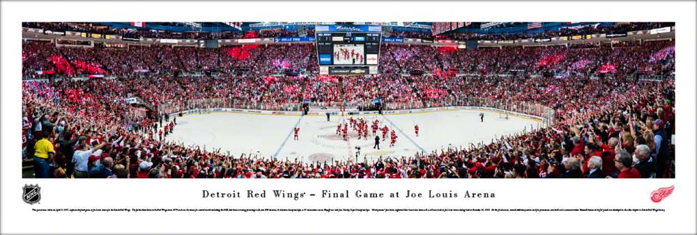 Detroit Red Wings Panoramic Picture - Joe Louis Arena NHL Panorama  Unframed