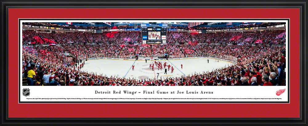 Detroit Red Wings Panoramic Picture - Joe Louis Arena NHL Panorama  Deluxe Frame