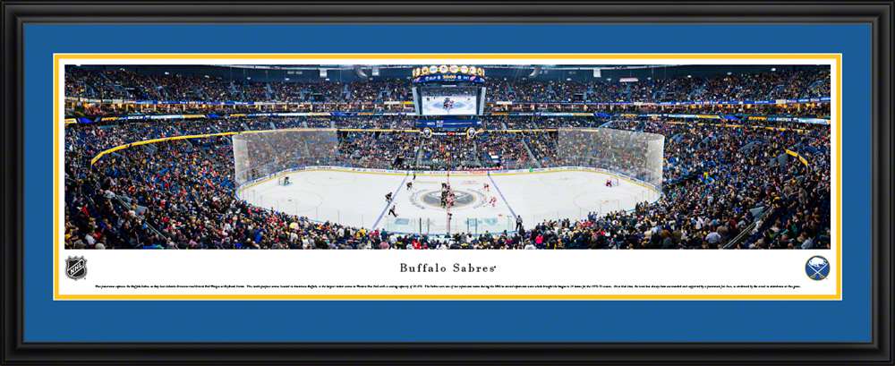 Buffalo Sabres Panoramic Picture - KeyBank Center  Deluxe Frame