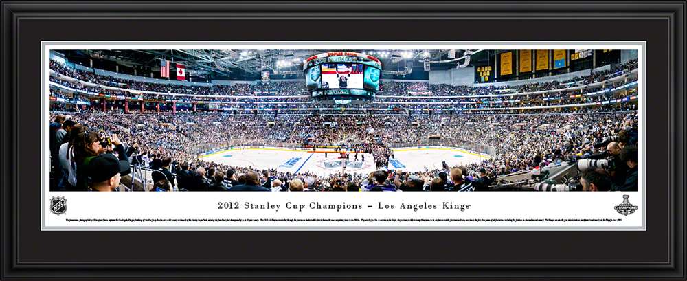 2012 Stanley Cup Championship Panoramic Picture - Los Angeles Kings  Deluxe Frame
