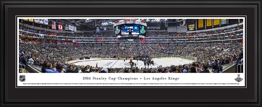 2014 Stanley Cup Panoramic - Los Angeles Kings  Deluxe Frame