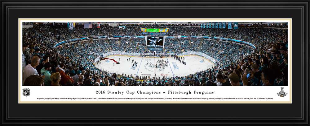 2016 Stanley Cup Panoramic Picture - Pittsburgh Penguins  Deluxe Frame