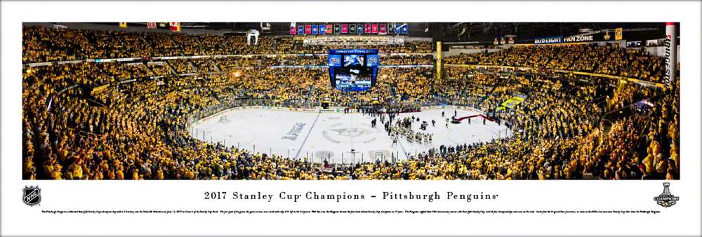 2017 Stanley Cup Panoramic Picture - Pittsburgh Penguins  Unframed