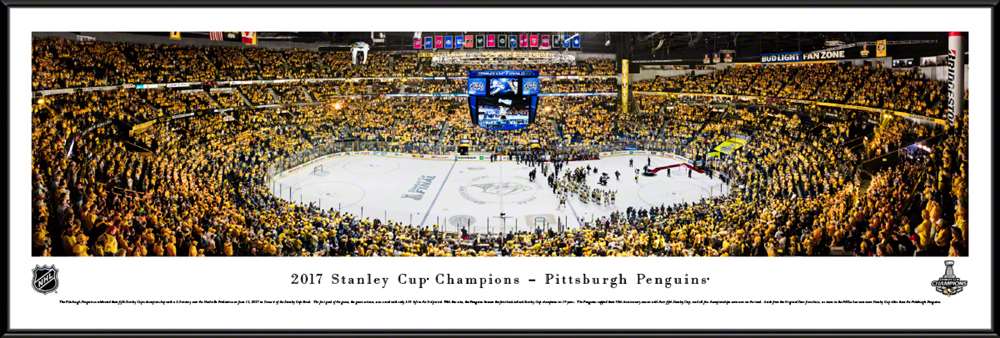 2017 Stanley Cup Panoramic Picture - Pittsburgh Penguins  Standard Frame
