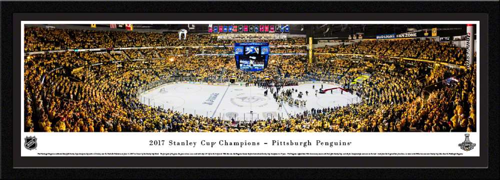 2017 Stanley Cup Panoramic Picture - Pittsburgh Penguins  Select Frame