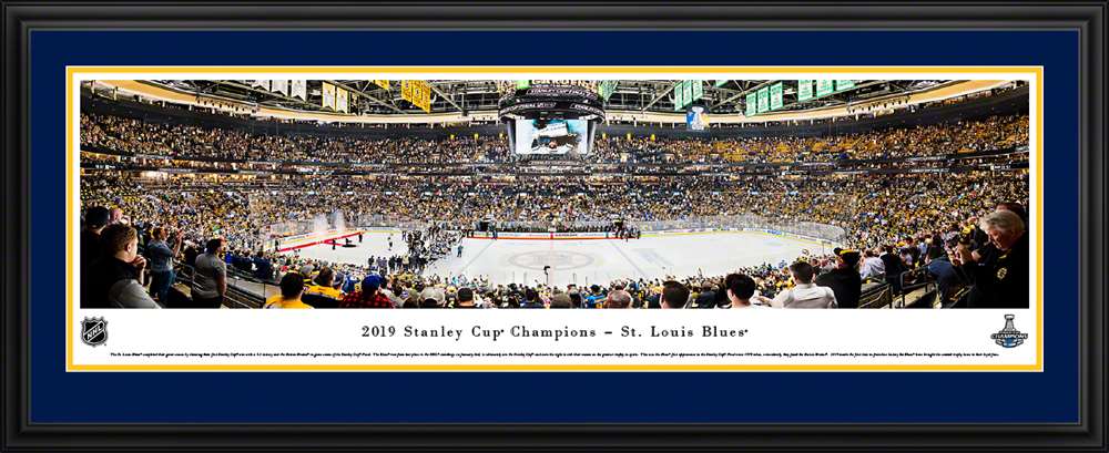 2019 NHL Stanley Cup Panoramic Picture - St. Louis Blues  Deluxe Frame