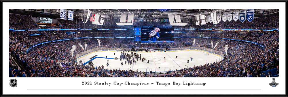 2021 Stanley Cup Champions Panoramic Picture - Tampa Bay Lightning  Standard Frame
