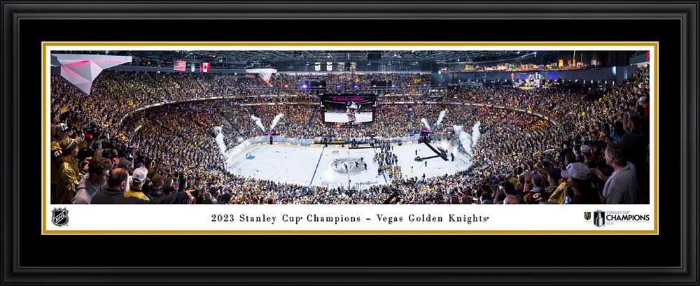 2023 Stanley Cup Champions Fan Cave Decor - Vegas Golden Knights Panoramic Picture  Deluxe Frame