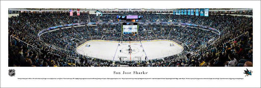 San Jose Sharks Panoramic Picture - SAP Center  Unframed