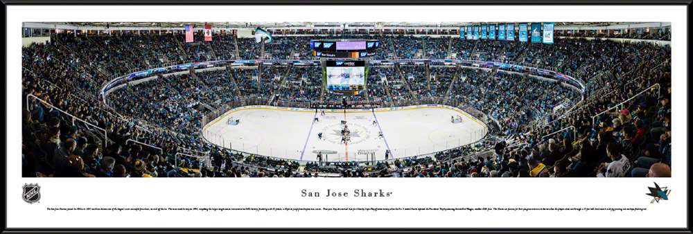 San Jose Sharks Panoramic Picture - SAP Center  Standard Frame