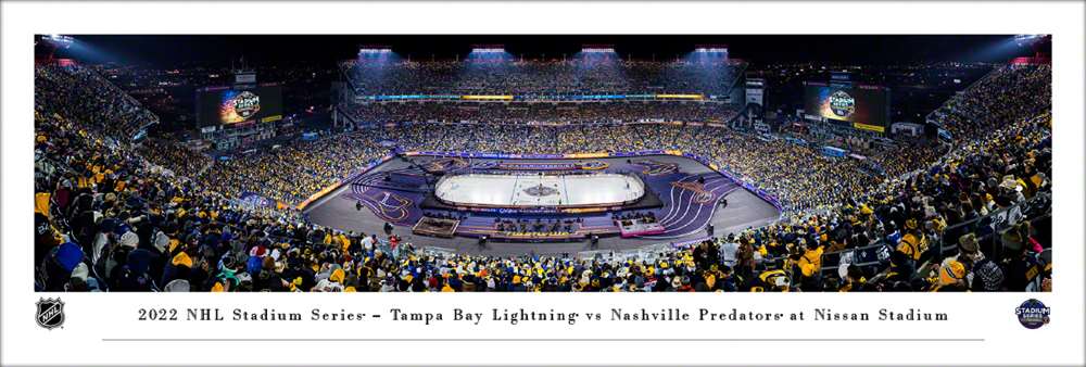 2022 NHL Stadium Series Panoramic Picture - Nashville Predators vs. Tampa Bay Lightning  Unframed