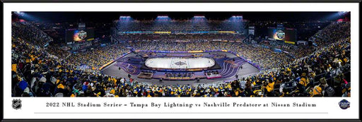 2022 NHL Stadium Series Panoramic Picture - Nashville Predators vs. Tampa Bay Lightning  Standard Frame