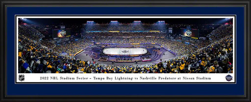 2022 NHL Stadium Series Panoramic Picture - Nashville Predators vs. Tampa Bay Lightning  Deluxe Frame