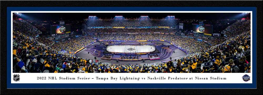 2022 NHL Stadium Series Panoramic Picture - Nashville Predators vs. Tampa Bay Lightning  Select Frame
