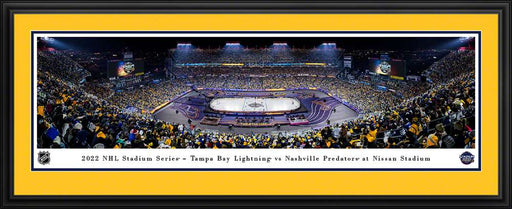 2022 NHL Stadium Series Panoramic Picture - Nashville Predators vs. Tampa Bay Lightning  Deluxe Frame