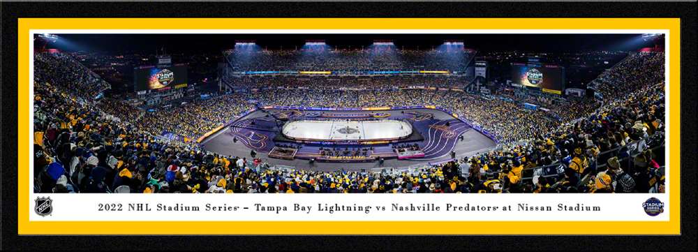 2022 NHL Stadium Series Panoramic Picture - Nashville Predators vs. Tampa Bay Lightning  Select Frame