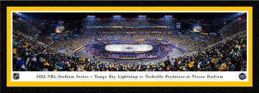 2022 NHL Stadium Series Panoramic Picture - Nashville Predators vs. Tampa Bay Lightning  Select Frame