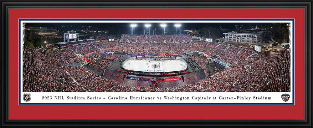 2023 NHL Stadium Series Panoramic Picture - Carolina Hurricanes vs. Washington Capitals  Deluxe Frame