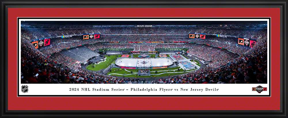 2024 NHL Stadium Series Panoramic Picture - Philadelphia Flyers vs. New Jersey Devils  Deluxe Frame